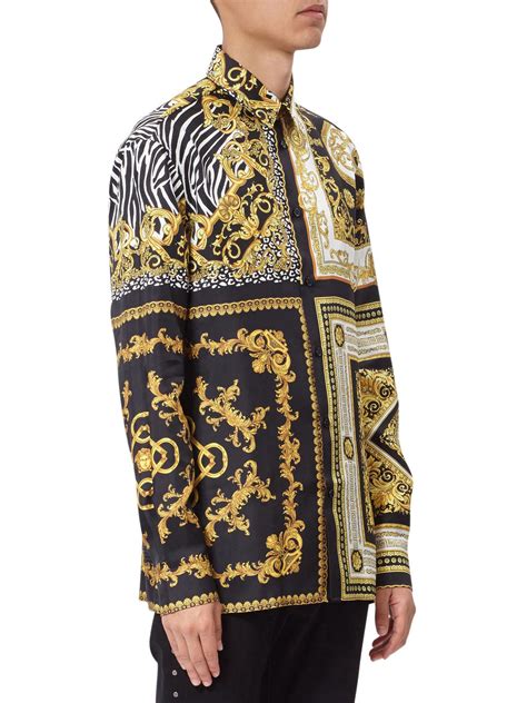 versace print shirts cheap|versace print shirt men.